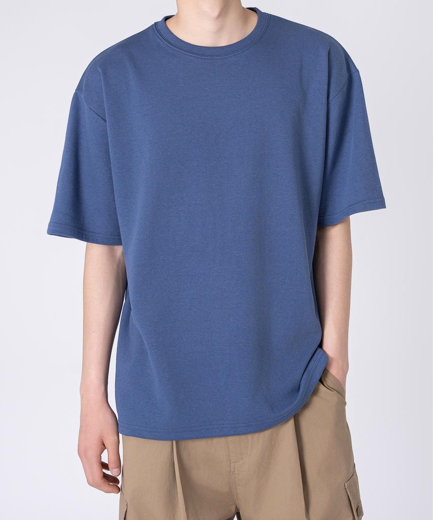 UNDEROFF Oversized Crew Neck Plain Short Sleeve T-Shirt White