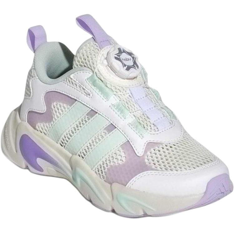 adidas Playflex Habu Versatile Comfortable Low-Top Casual Shoes Kids Sneaker White Green Purple KI1857