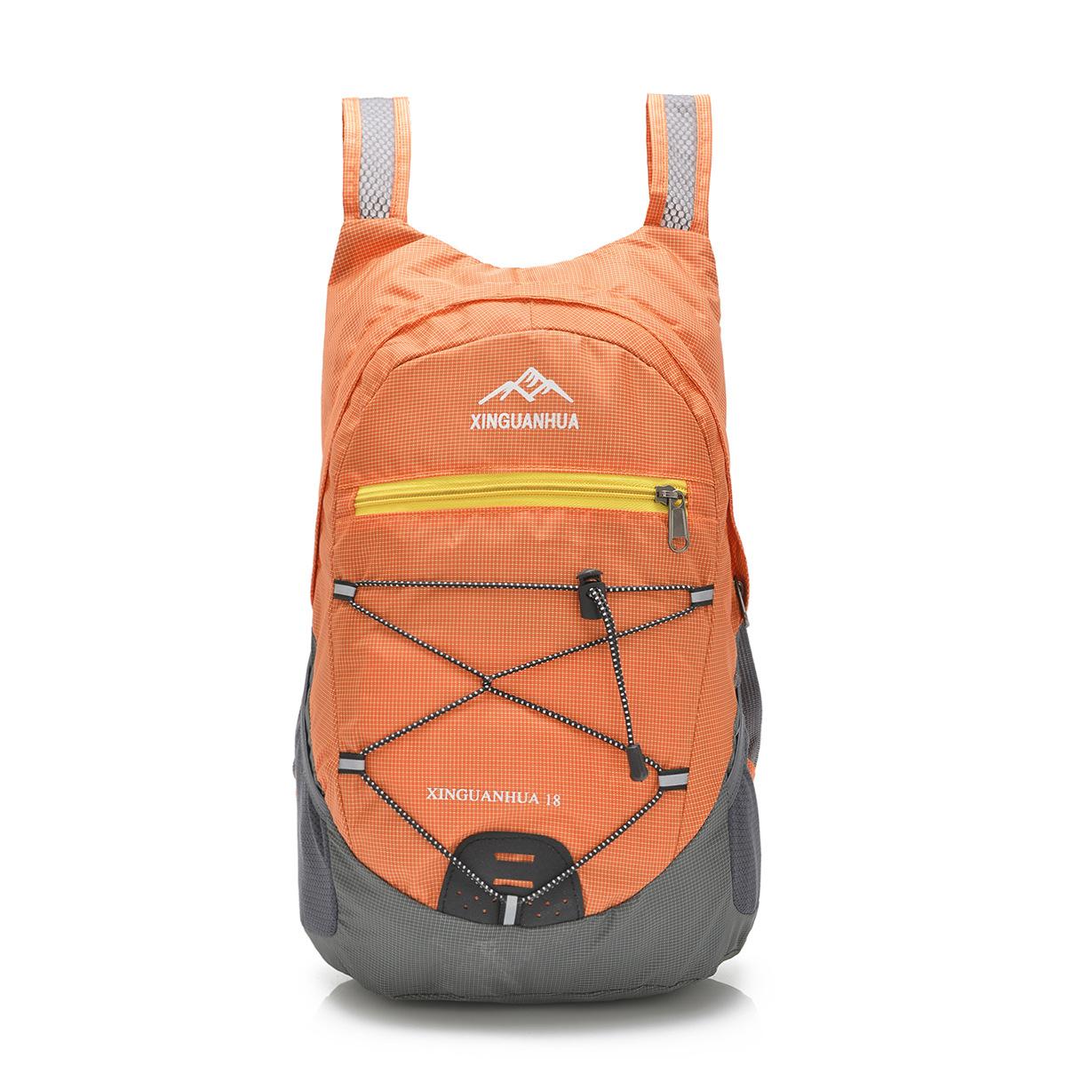 

Складной рюкзак для отдыха на природе 18 л Легкая дорожная сумка Водоотталкивающая сумка из кожи 1pc оранжевый