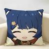 Xiangling Cute Genshin Impact Cushion Cover Natural Linen Organic Fabric DoubleSided Printing Room Sofa Decor Pillow Case