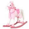 Weiches Plüsch-Schaukelpferd für Kinder von 3-6 Jahren mit Wiehergeräuschen 74x28x65 cm Rosa