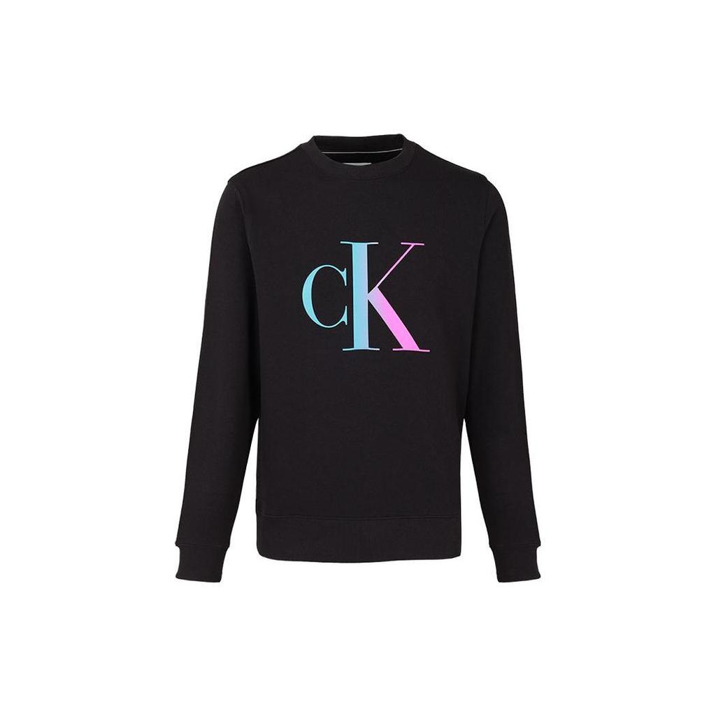 Calvin Klein Logo Graphic Crewneck Sweatshirt Men Sweatshirt Black J30J320841-BEH