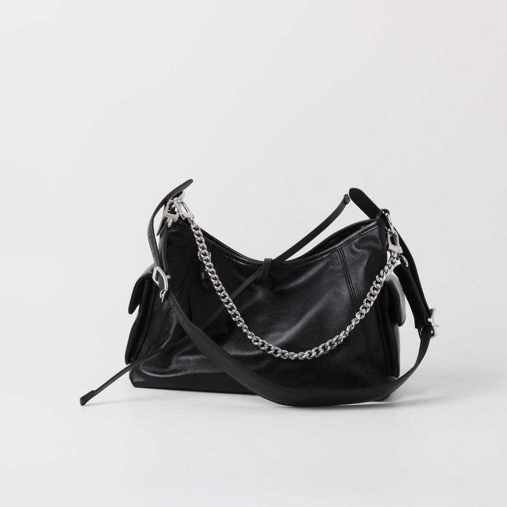 Black Warrior 2025 Women's Genuine Leather Biker Messenger Tote