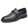 New first-layer cowhide men's leather shoes business dress gentleman pointed British style men's shoes leather men's shoes soft
