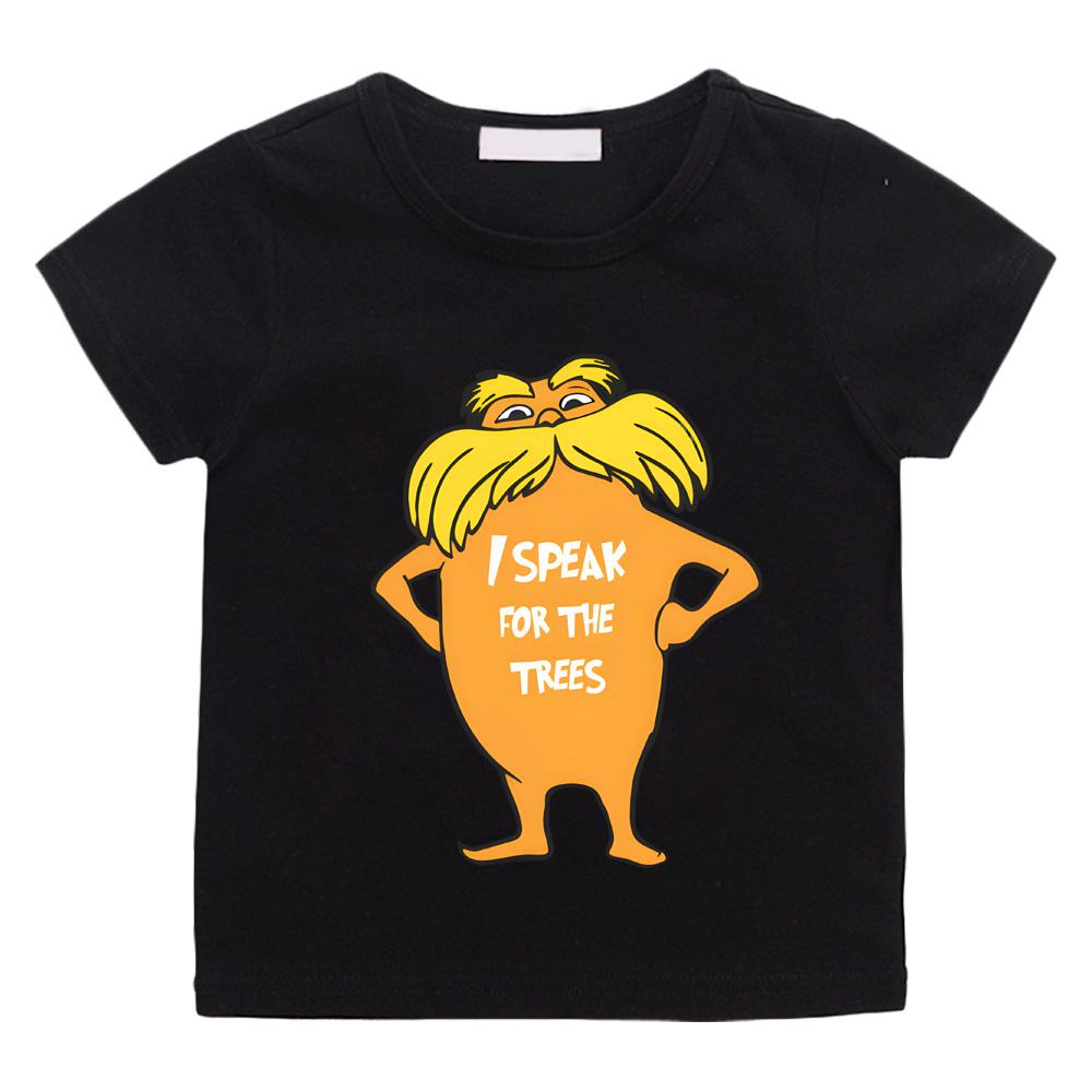 The Lorax Anime Print Casual T-shirts Kids High Quality 100%Cotton Tees Boys Girls Tops Children Intellectual Fun Cartoon Tshirts