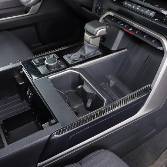 For Toyota Tundra 2022-2024 Real Carbon Fiber Console Gear Shift Both Side Trim
