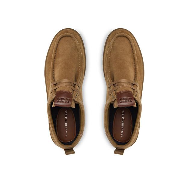 Polobotky Tommy Hilfiger Modern Suede Moc Toe Shoe FM0FM05501 světle hnědá