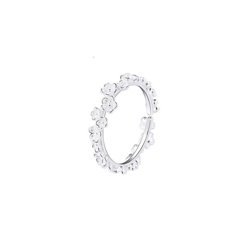 Korean Flower Ring: Fresh Cherry Blossom Design for Women - Ideal Spring/Summer Accessory