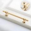 Furniture handle, metal railing for cabinet drawers, gold gloss, screws 128mm