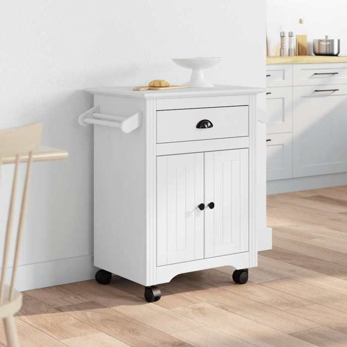 VidaXL Kitchen Trolley BODO White 72x45x80 Cm, Vegetable Trolley, Trolley, Service Trolley, Storage Trolley of 4016875