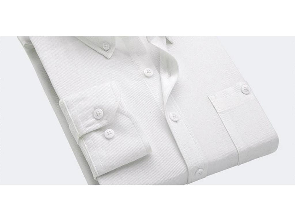 Men's Spring/Autumn Corduroy Long-Sleeved Shirt - Fashionable for Middle-aged and Young Men