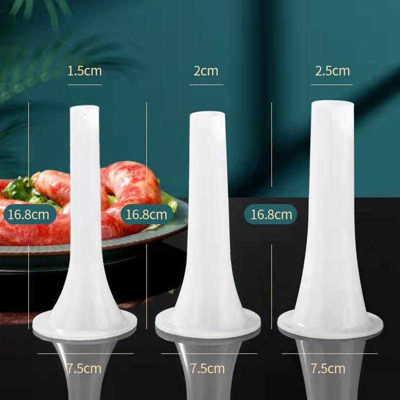 Kitchen Manual Homemade Sausage Tools Stuffer Meat Filling Tool Practical Sausage Syringe Funnel Nozzle For Sausage Making