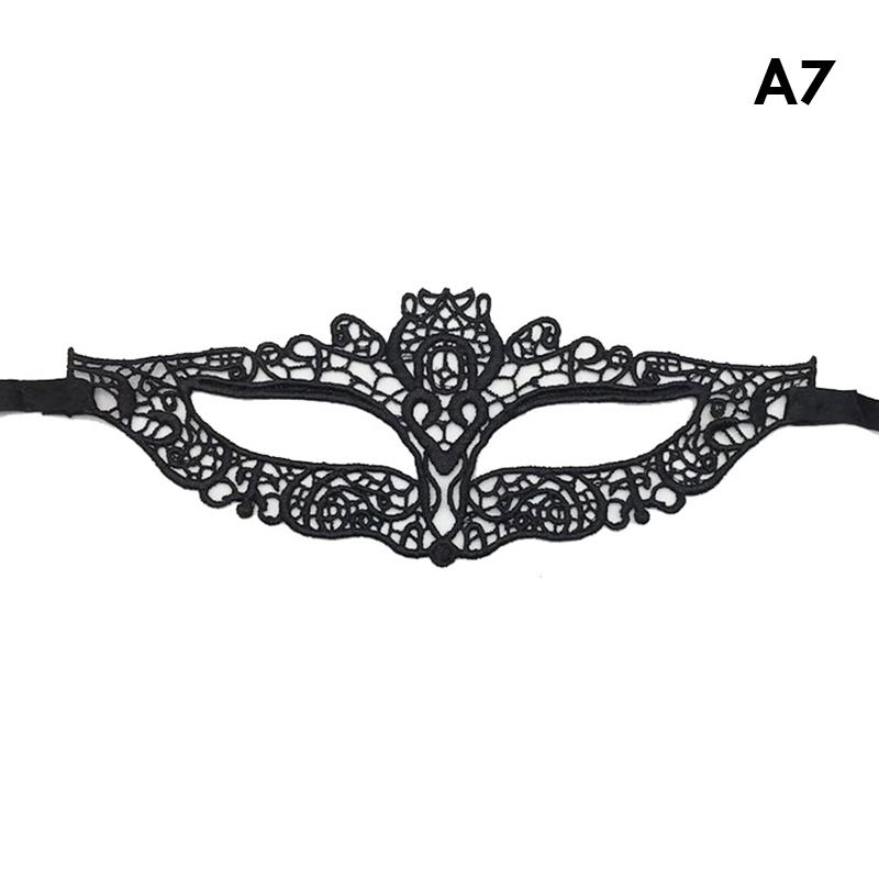 Black Sexy Women Hollow Lace Masquerade Face Mask Princess Party Cosplay Prom Props Costume Nightclub Queen Half Face Eye Mask