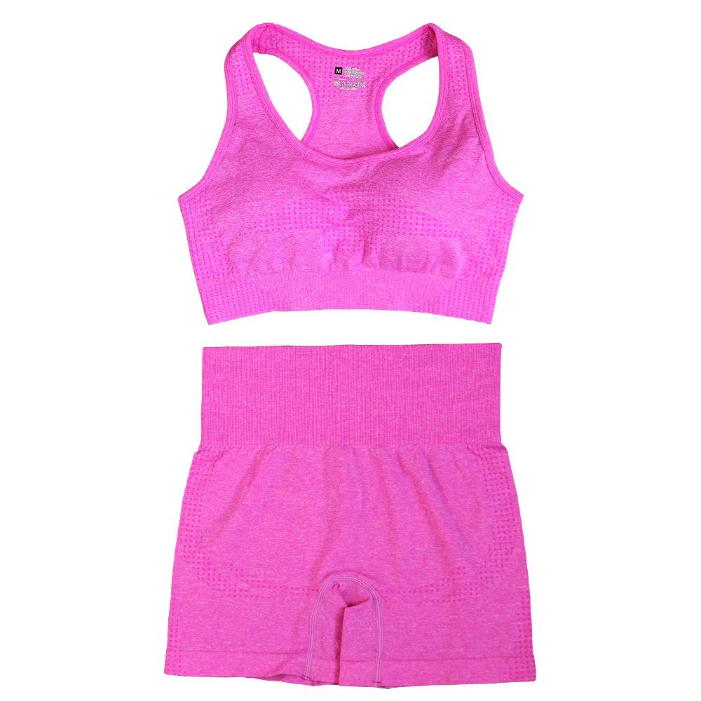 Seamless Two-Piece Racerback Tank & Shorts Yoga Set for Women