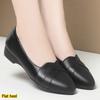 Scarpe Singole con Zeppa da Donna per Primavera e Autunno, Scarpe in Morbida Pelle Color Albicocca con Suola Morbida per Donne di Mezza Età e Anziane