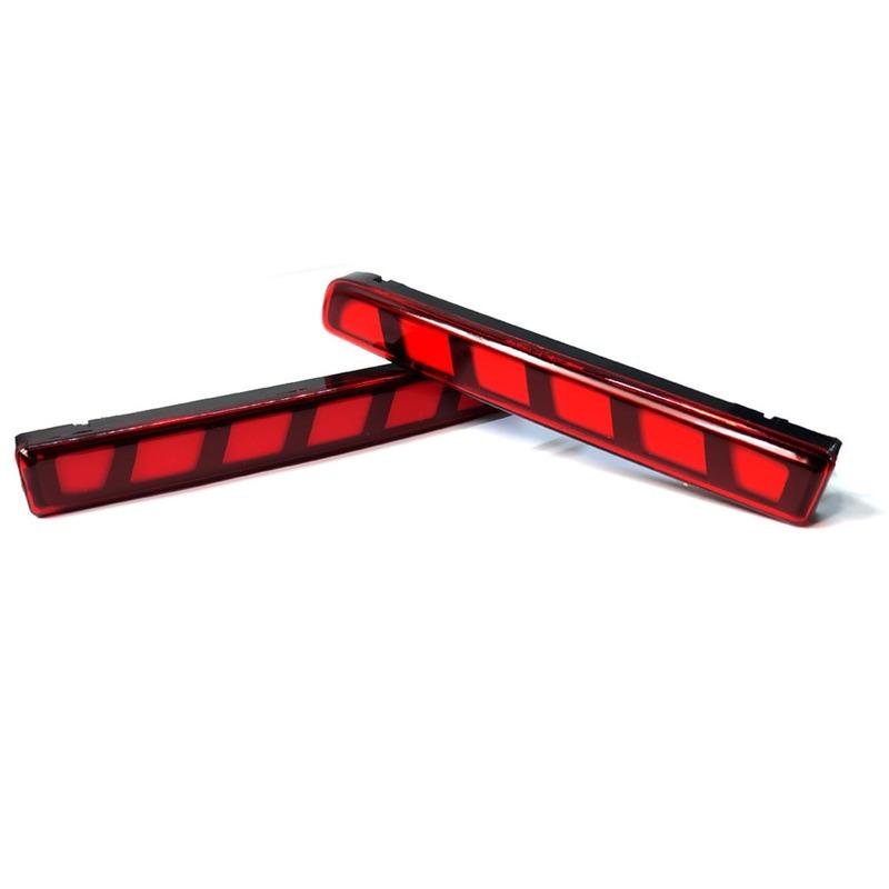 Rear Bumper Light Compatible with Toyota Wigo Agya Car Accessories Bumper Reflector Daytime Running Brake Light Modification pair