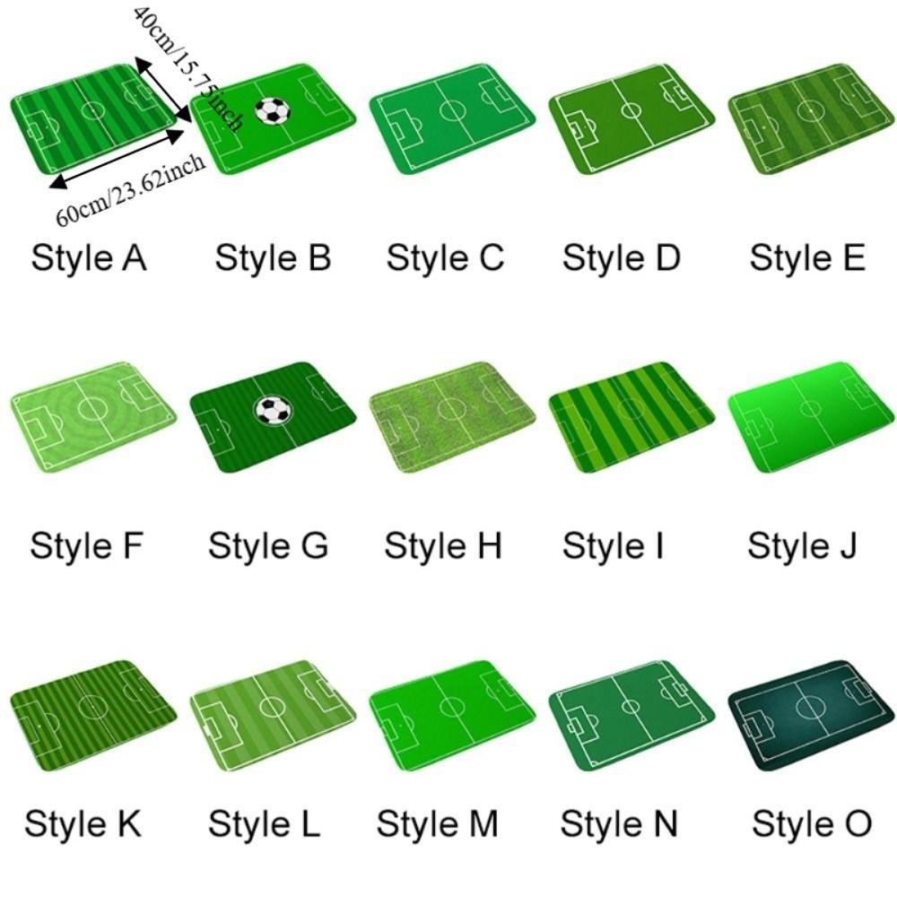 Flannel Football Field Floor Mat Non-slip Small Rug Home Decor Small Carpet Bathroom
