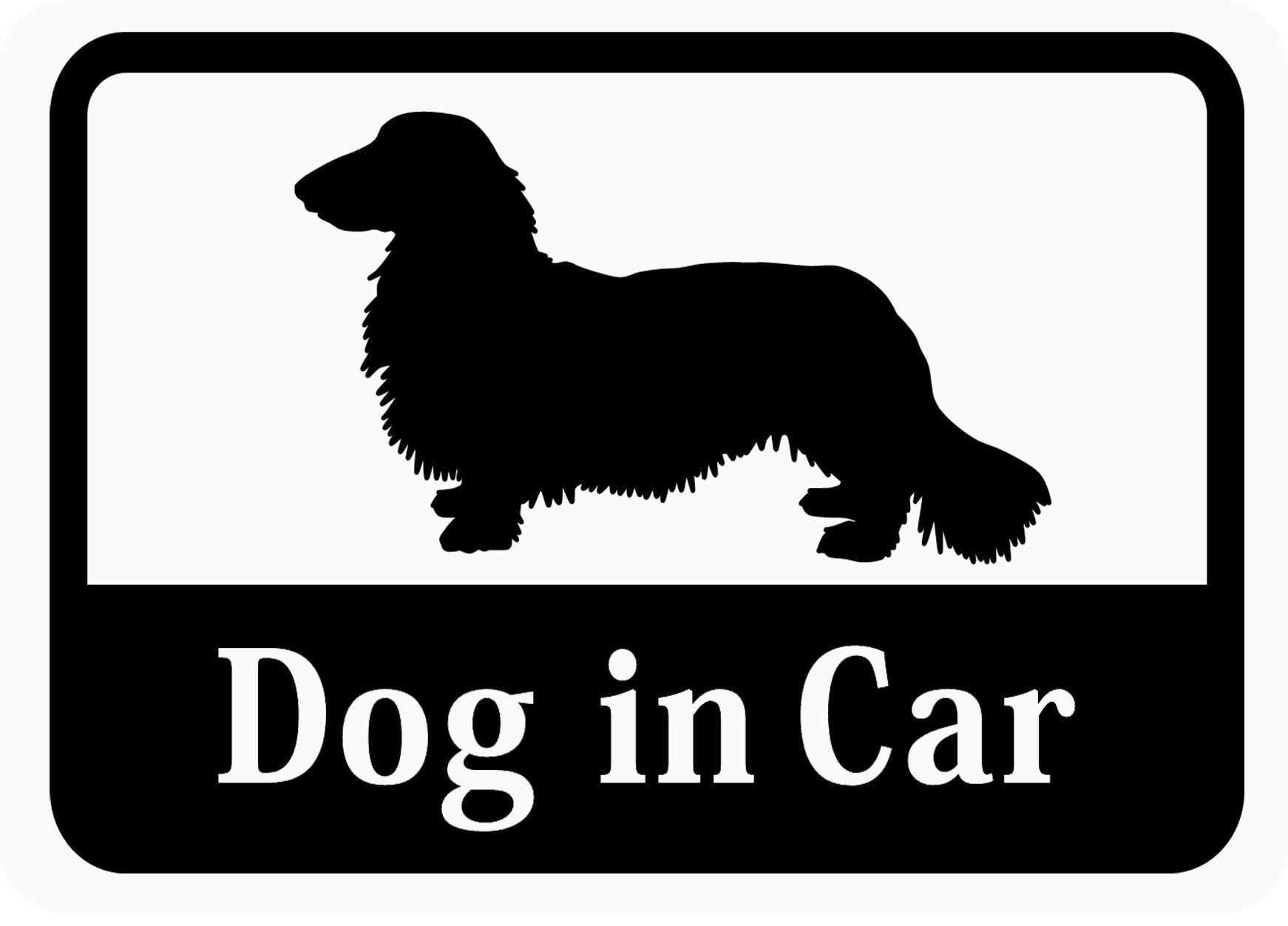 Dog in Car  Dachshund  Car Sticker (Magnet) (White) s20 one size чёрный