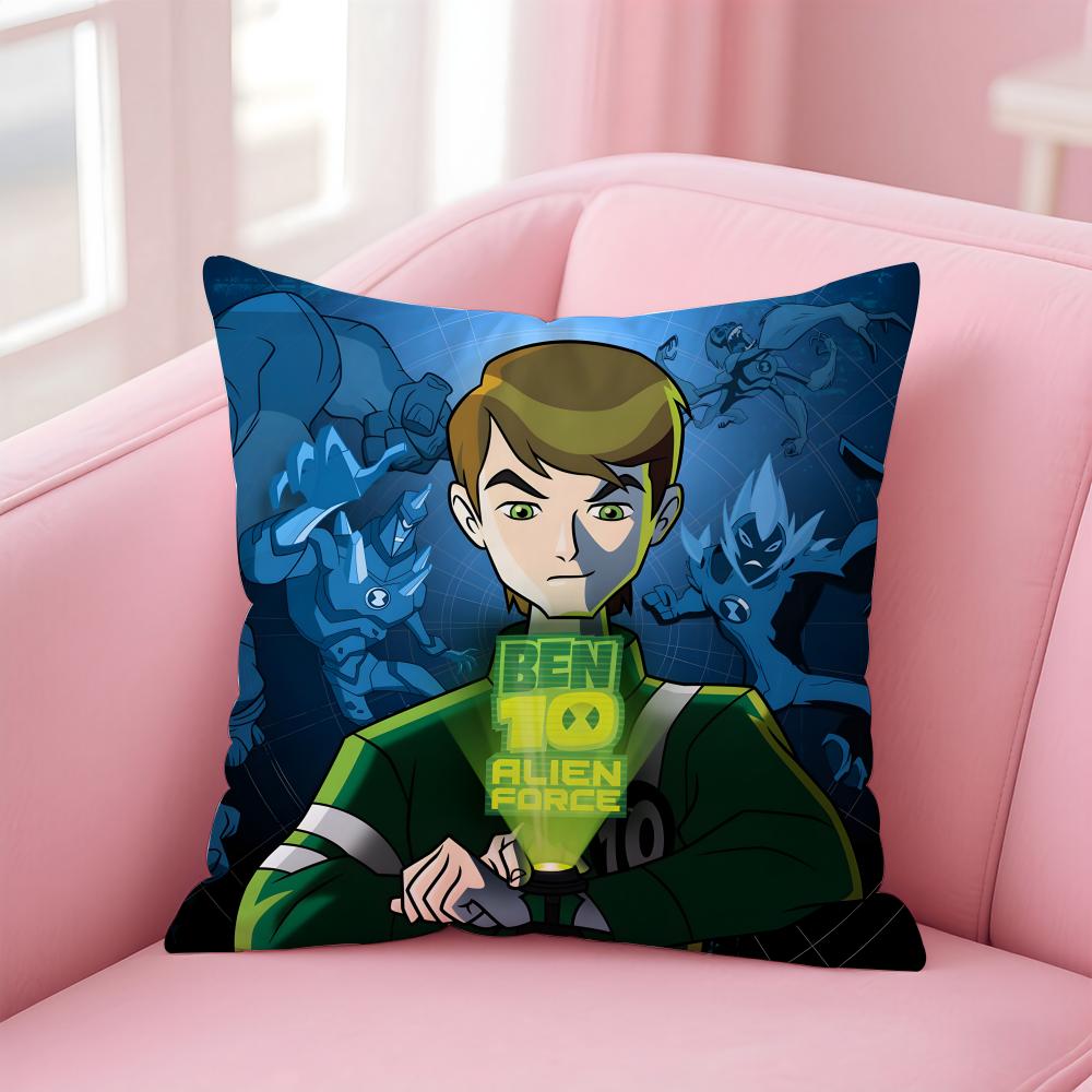 Anime B-Ben 10 U-Ultimate Alien Cushion Cover Comfortable Reversible Pillow Cover Ideal for Car Sofa Bedroom & Beyond