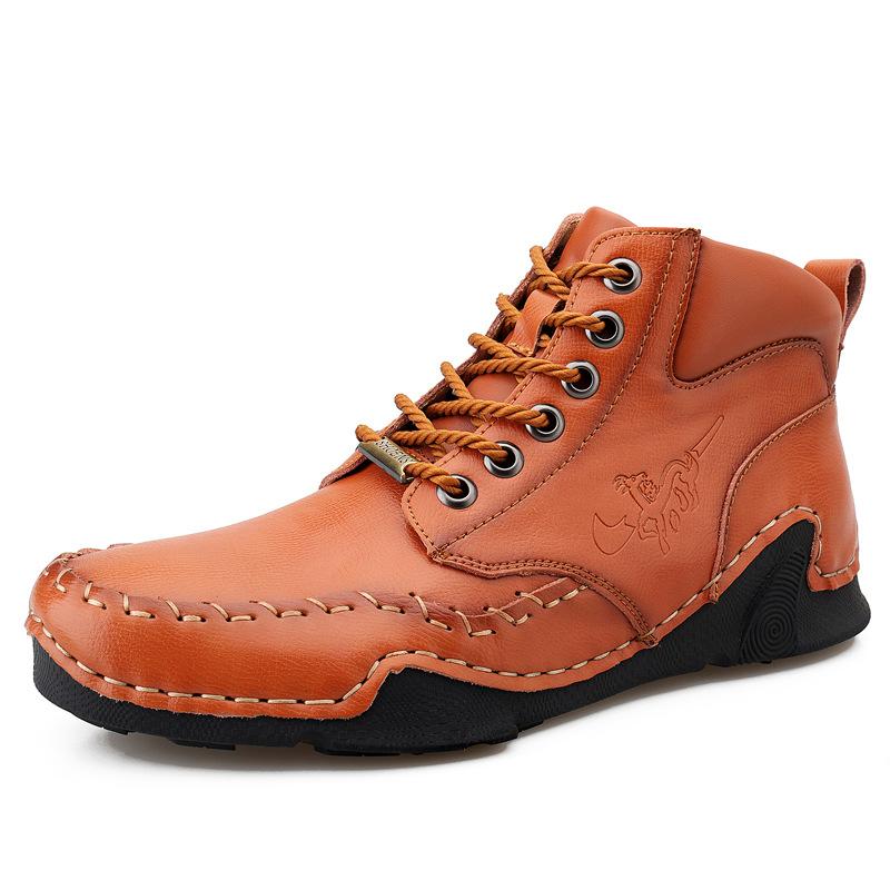 Новые мужские туфли весна и осень спортивная обувь для сноуборда мужская высокая британская обувь ретро кожа повседневная мода 38 4799₽