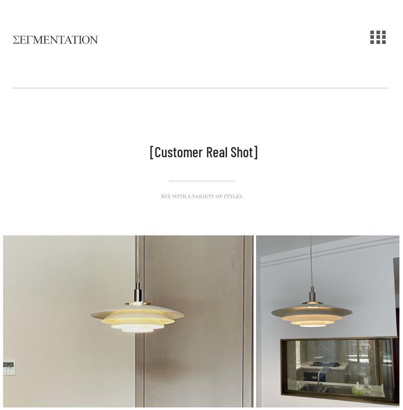 Adjustable Retractable Nordic Pendant Light - Creative Bar Island Flying Saucer Design