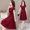 Women Girls Solid  Short Sleeve A-Line Dress Casual Summer Dress Clothes