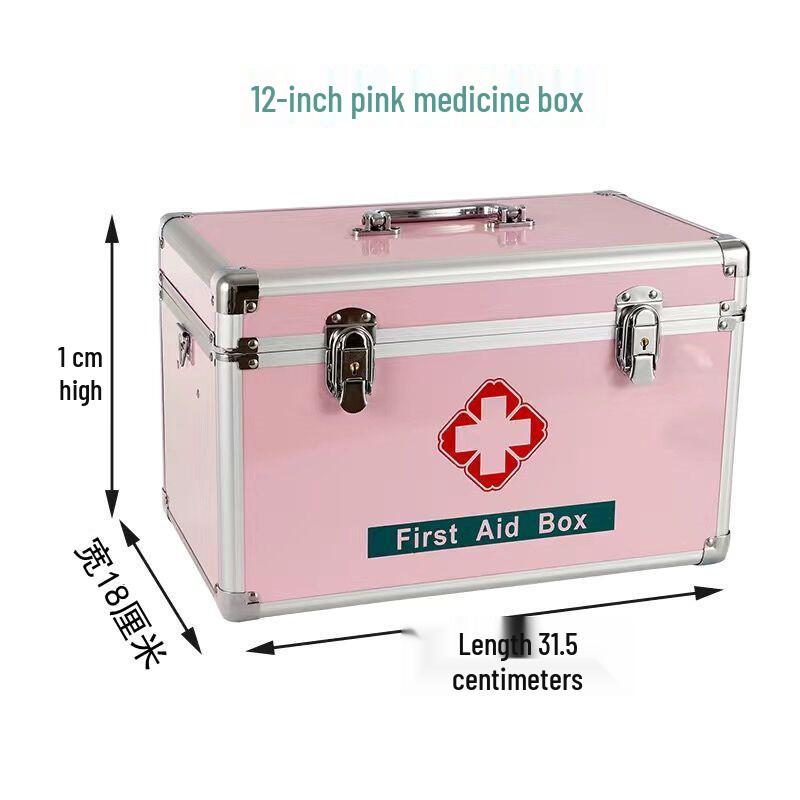 

Aluminum Alloy Multi-Layer Medicine Box - Large Capacity First Aid Kit & Portable Storage Bag.
