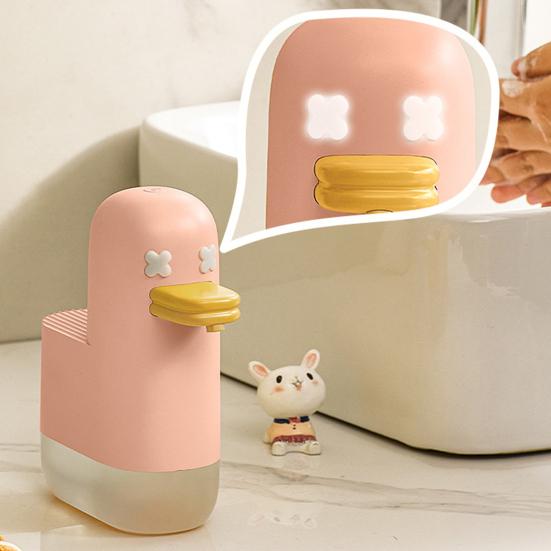 Automatický napěňovací dobíjecí dávkovač mýdla s 1200mAh baterií Bezdotykové ovládání jedním dotykem PIR senzor Roztomilé kontrolní světlo Dávkovač pěnového mýdla