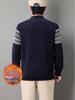 Men's Thickened Mink Wool Knit Sweater - Autumn/Winter Warm Base Layer, Round Neck.