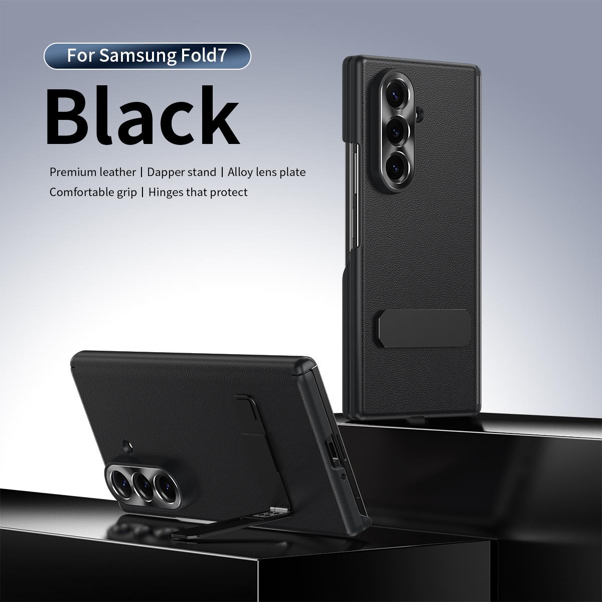 

Leather Bracket Phone Case for Samsung Galaxy Z Fold 7 6 5 4 5G Fold7 Fold6 Fold5 Anti-Drop Shockproof Protective Cover Galaxy Z Fold6