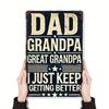 Patriotic Metal Poster for Dad, Durable Iron Sign for Grandfather Gift