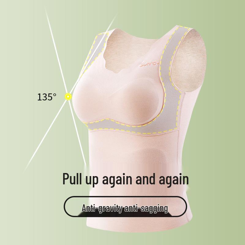 Anfiya 2025 Women's Warm Belly Protector Vest with Baby Patch, Sleeveless Cationic Underwear.