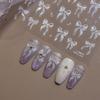 Nail Art Sticker Jelly Chic Bowknot Silk Ribbon nail Stickers Self-adhesive Nail Ribbon Sticker Dressy Manicure Decals ZJT23