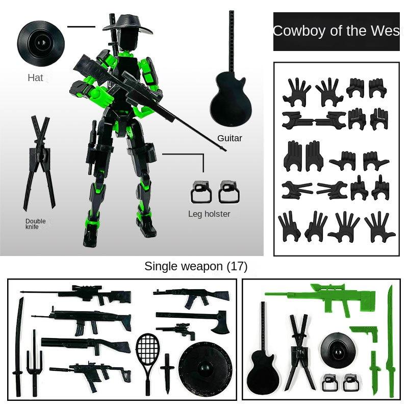Non-Toxic 3D Printing Lucky Dummy13 Multi Joint Building Blocks Dummy Doll Diy Assembly Toy Doll Model Bricks Toy Gift For Adult Kids