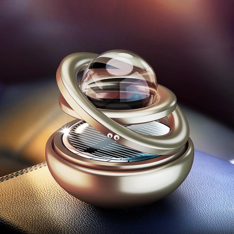 Interstellar Rotating Solar Car Air Freshener - Safe, Fragrant Ornament for Your Journey