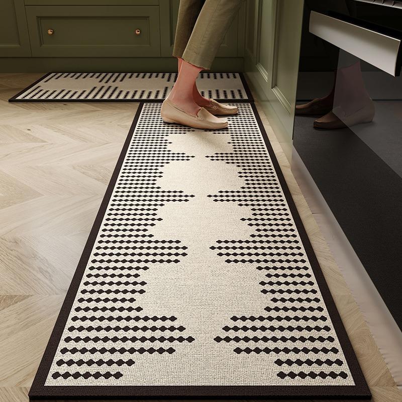 Mat for Kitchen Carpet TPR Anti-slip Long Carpets Gray Foot Mats Runner Rug Dustproof Floor Mat Home Decoration Rugs