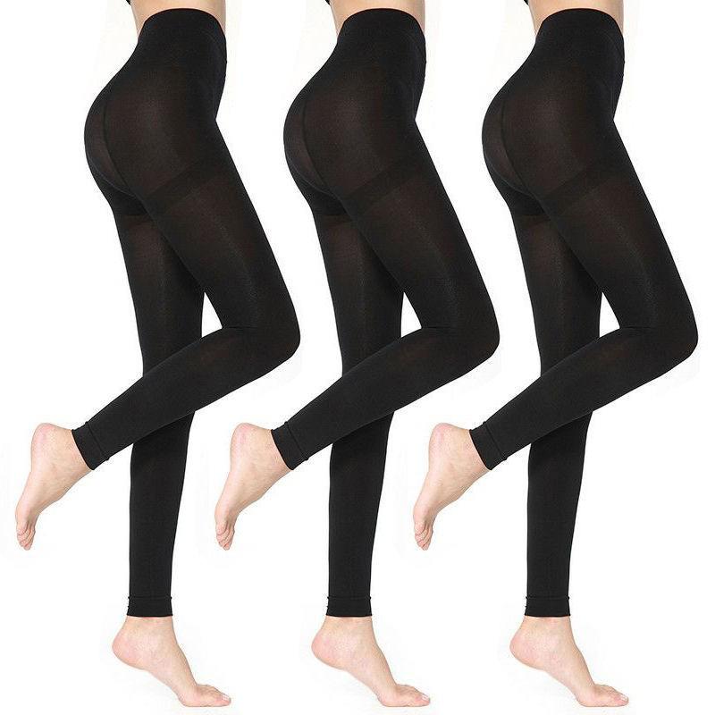 Sommerliche, transparente 9-Punkt-Schwarze Strumpfhose mit Schrittverstärkung - Große Größen