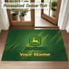 Crystal Velvet Square Rug Custom NameJohn Deere Pattern Non Slip Home Floor Decor Rug
