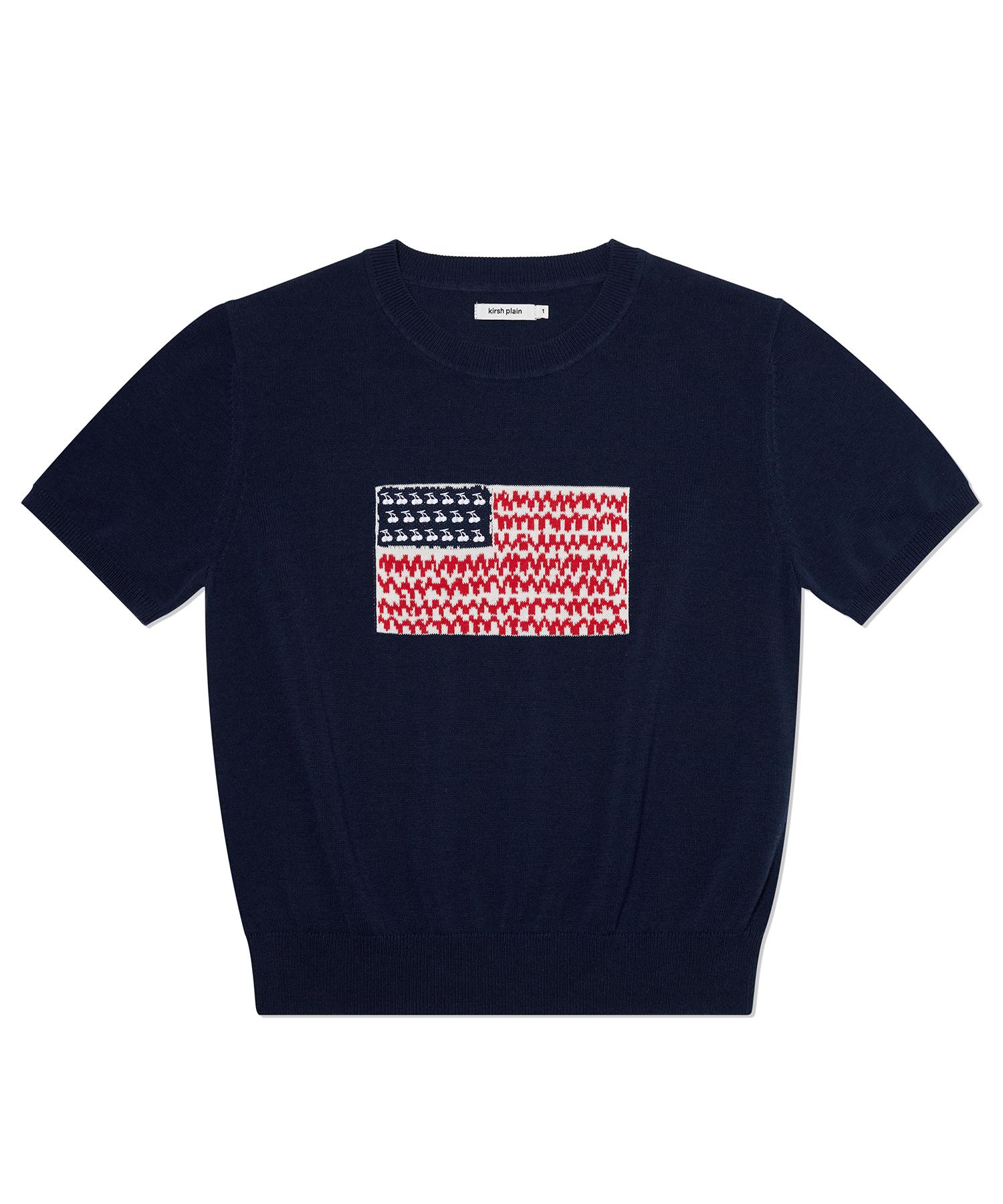 Kirsh Cherry Usa Graphic Summer Knit [Dark Navy] 1