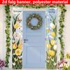 Spring Porch Sign Scene Welcome Spring 1 Pair 30x180cm Indoor Outdoor Decor