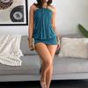Summer New Women's Clothing, Fashionable and Sexy Temperament Solid Color Neck Sling Short Dress