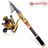 Fishing Rod and Reel Carbon Alloy Carp Bass Surf Casting Spin Fishing Pole Sets