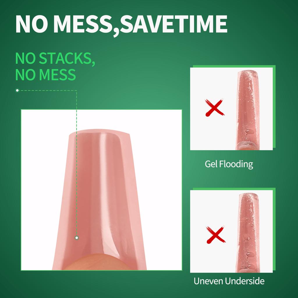 French Manicure Extension Mold Frosted Inner Layer/glossy Outer Layer Paint-free Snap-on Design Built-in C-shaped Curve Professional Nail Shaping Tool