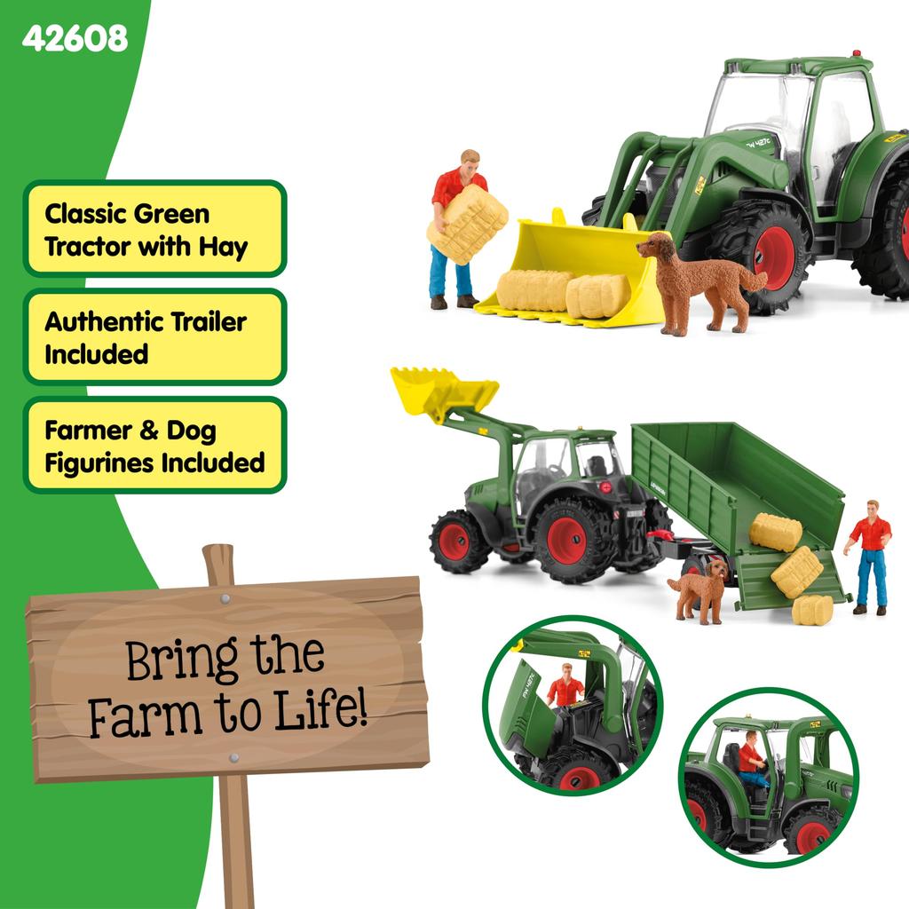 Schleich Farm World Tractor and Trailer 42608