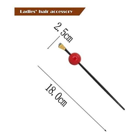 Ligral Hair Stick Kanzashi Simple Green for Kimono, Coming-of-Age Ceremony, Furisode, Graduation, Hakama, Yukata