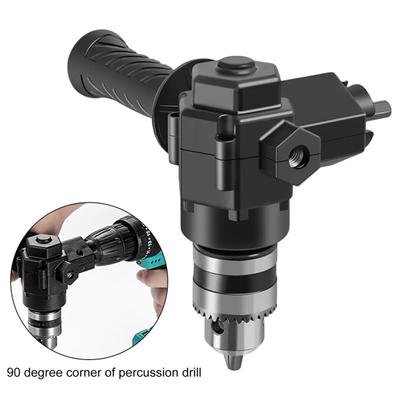90 Degree Drill Corner High Torque 360 Degree Rotation Metal Right Angle Bend Extension Chuck Drill Adapter for Home