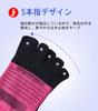 WIOIW Men's Coolmax Five-Toe Socks, Durable Sports Socks for Running, 3-Pair Set