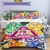 3pcs Pretty Cure1 Design Cover Set - HD Printed Bedding with 1 Cover and 2 Pillowcases - Perfect for Home and Dorm Decor
