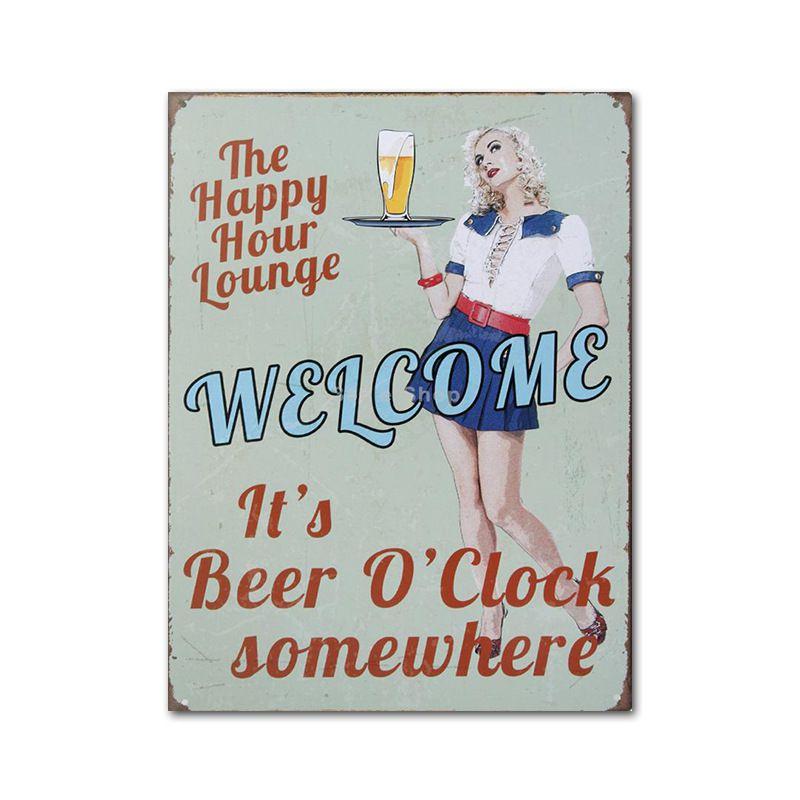 Timeless Cafe Bar Pub Beer Vintage Art For Stylish Living Room Decoration