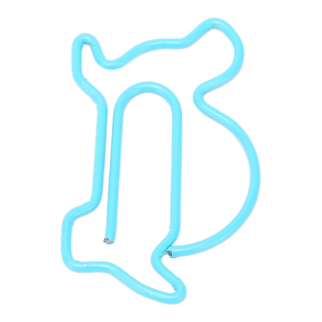 100 ks sponek do papíru Roztomilý tvar zvířátka Jasná barva Protiskluzové kovové sponky do papíru pro domácnost, školu, kancelář Želva